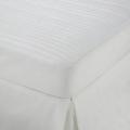 Damask Stripe Full White Mattress Topper