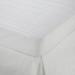 Damask Stripe Full White Mattress Topper