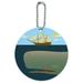 Sperm Whale Under Ship Round Luggage ID Tag Card Suitcase Carry-On