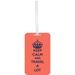 Standard Sized Hard Plastic Double Sided Luggage Identifier Tag Keep Calm and Travel A Lot-Navy/Pink