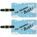 The Bahamas or Bust Flying Airplane Luggage Suitcase Carry-On ID Tags, Set of 2