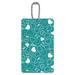 Cute Hearts Love Pattern on Teal Turquoise Luggage Card Suitcase Carry-On ID Tag