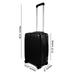 Hardside Carry-On Luggage Expandable Hand Carry Rolling Suitcase with Spinning Wheels Built-In TSA Lock Black