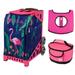 Zuca Sport Bag - Flamingo with Gift Hot Pink/Black Seat Cover and Midnight Lunchbox (Pink Frame)