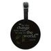 Graphics and More Be Change You Wish To See Quote Gandhi Round Leather Luggage ID Bag Tag Suitcase