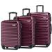 OWSOO Lightweight Hardside 3 Piece ABS Luggage Set with Spinner Suitcase 20" 24" 28"