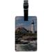 Portland Head Lighthouse ME Atlantic Shore Leather Luggage ID Tag Suitcase