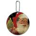 Christmas Holiday Believe in the Magic Round Luggage ID Tag Card Suitcase Carry-On