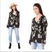 Free People Tops | Free People Tuscan Dreams Floral Printed Tunic Top | Color: Black/White | Size: Sp