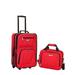 2 Pc Red Luggage Set, Red