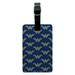 Wonder Woman Movie Blue Logo Pattern Rectangle Leather Luggage Card Suitcase Carry-On ID Tag