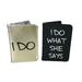 Fashion Culture I Do Passport Holder His & Her Set of 2, Black Gold