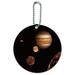 Planet Jupiter With Io Europa Ganymede and Callisto Moons Space Round Luggage ID Tag Card Suitcase Carry-On