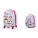 2Pc Kids Luggage Suitcase Set with Backpack School Travel Trolley