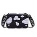 Chinatera Fashion Women Luggage Bag Print PU Suitcase Mini Crossbody Handbag (1 Cow)