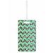 Accessory Avenue Leopard Print Chevrons on Green Large Hard Plastic Double Sided Luggage Identifier Tag