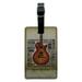Guitar Music World Cities Rectangle Leather Luggage Card Suitcase Carry-On ID Tag