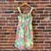 Lilly Pulitzer Dresses | Lily Pulitzer Floral Ruffle Peggy Mariposa Dress Size 0 | Color: Green/Pink | Size: 0