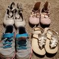 Under Armour Shoes | 4 Pairs Of Shoes Size 3 Girls. Have Been Used And Worn. | Color: Blue/Pink | Size: 3bb