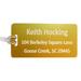 Luggage-Tag Custom Engraved Front & back Jumbo Aluminum (5) (Gold)