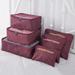 6-Piece Travel Organizer Packing Cube Set, Navy/Rose Red/Grey/Red/Wine Red/Blue