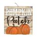 Northlight Seasonal 12" Pumpkin Patch Fall Harvest Wooden Wall Sign in Brown | 12 H x 12 W x 0.5 D in | Wayfair NORTHLIGHT LK92515