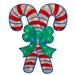 Northlight Seasonal 18.5" Lighted Double Candy Cane Christmas Window Silhouette in Blue/Green/Red | 18.5 H x 15 D in | Wayfair NORTHLIGHT HA92194