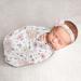 Sweet Jojo Designs Watercolor Floral Swaddle in Gray | 47 H x 47 W x 0.2 D in | Wayfair Swaddle-WatercolorFloral-PK-GY