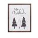 Northlight Seasonal 19.5" Merry Christmas w/ Holiday Trees Wall Sign in Black/Brown/Green | 19.5 H x 15.75 W x 1 D in | Wayfair NORTHLIGHT FH93178