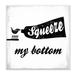 Stupell Industries Squeeze My Bottom Phrase Toothbrush Funny Canvas, Wood in Black | 12 H x 12 W x 0.5 D in | Wayfair aj-107_wd_12x12