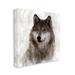 Stupell Industries land Wild Wolf Portrait Abstract Fir Tree Forest Stretched Canvas Wall Art By Carol Robinson Canvas in Brown/Green | Wayfair
