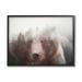Stupell Industries Abstract Wildlife Bear Foggy Weather Forest Gray Farmhouse Oversized Rustic Framed Giclee Texturized Art By Daniel Sproul | Wayfair