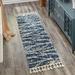 Blue/Gray 31 x 1.5 in Area Rug - Hashtag Home Abrahams Geometric/White Area Rug Polypropylene | 31 W x 1.5 D in | Wayfair