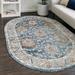 Blue/Brown 94 x 0.5 in Area Rug - Langley Street® Weingartner Oriental Blue/Off-White/Light Brown Area Rug, Polypropylene | 94 W x 0.5 D in | Wayfair