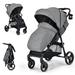 Costway 5-Point Harness Lightweight Infant Stroller with Foot Cover and Adjustable Backrest-Gray