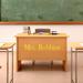 Inbox Zero Personalized Custom Teachers Name Wall Decal Vinyl in Yellow | 1.5 H x 15 W in | Wayfair 0BD0733950104135A3ADDD5256F0DDB0