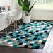 Blue/Brown 63 x 0.33 in Area Rug - Wade Logan® Analiese Geometric Power Loom Blue/Brown/Cream Area Rug Polypropylene | 63 W x 0.33 D in | Wayfair