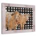 Rosalind Wheeler Cows On Plaid Framed Print Plastic/Acrylic in Black/Brown/White | 16 H x 20 W x 0.75 D in | Wayfair