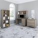 Huckins Desk w/ Hutch Bookcase & Filing Cabinet Set Wood in Gray Laurel Foundry Modern Farmhouse® | Wayfair 50F1ED587BC04647B853ECCEEFEBAF4B