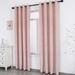 Everly Quinn Stripe Velvet Room Darkening Grommet Curtain Panels for Home & Office Velvet in Pink | 120 H in | Wayfair