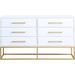 Willa Arlo™ Interiors Yogyakarta 6 Drawer 56" W Dresser Wood in White | 32.5 H x 56 W x 18 D in | Wayfair CBCAAA65DDF44C4799B07912BCDEA973