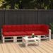 Red Barrel Studio® Chair Cushion 5 Pcs Outdoor Patio Pallet Seat Cushion Sofa Pad Fabric redPolyester | 3.9 H x 94.49 W x 31.5 D in | Wayfair