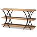 Terrell Brown Finished Wood and Black Finished Metal Console Table