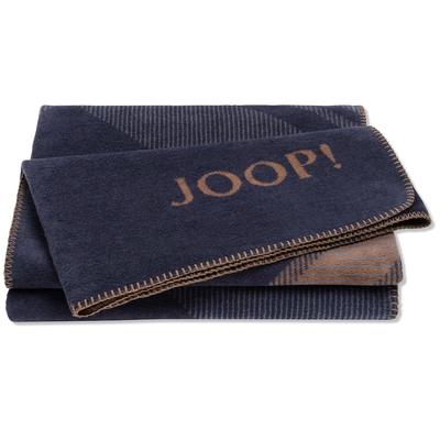 JOOP! - JOOP! Wohndecken Checks marine-karamell 1 ct
