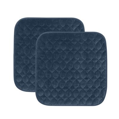 Fresh Ideas Waterproof & Washable Seat Protector 2-Pack with Antimicrobial UltraFresh, Grey by Levinsohn Textiles in Navy