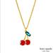 Kate Spade Jewelry | Kate Spade New York Ma Cherie Cherry Mini Pendant Necklace | Color: Gold/Red | Size: Os