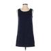 H&M Casual Dress - Shift Scoop Neck Sleeveless: Blue Color Block Dresses - Women's Size X-Small