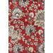 "MDA Home Glamour Red Floral Polypropylene Area Rug - 5'2"" x 7'5"" - MDA Rugs GM5558"