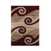 "MDA Home Orelsi Brown/Burgundy Polypropylene Area Rug - 8'1"" x 10'5"" - MDA Rugs OR46810"