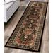 "MDA Home Persian Black/Red Traditional Polypropylene Area Rug - 2'8"" x 8'1"" - MDA Rugs PC1028"